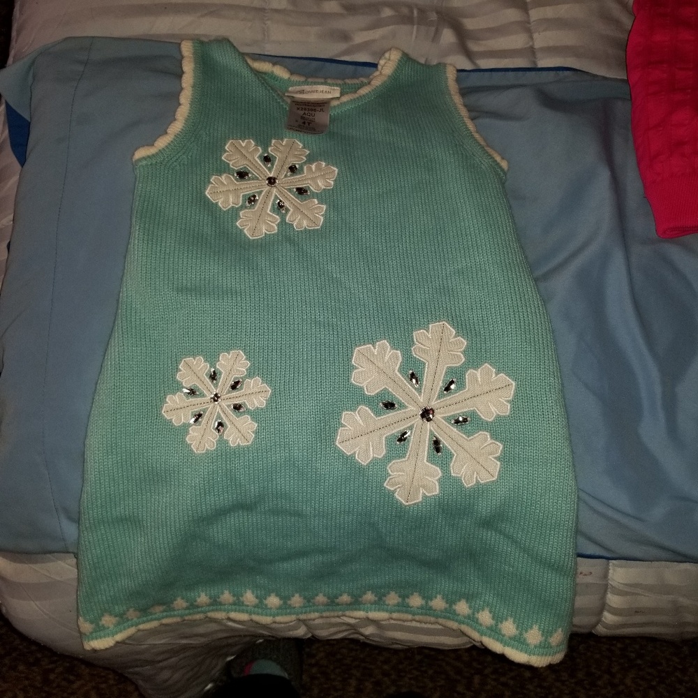 Short sleeve toddler girls sweater dress
